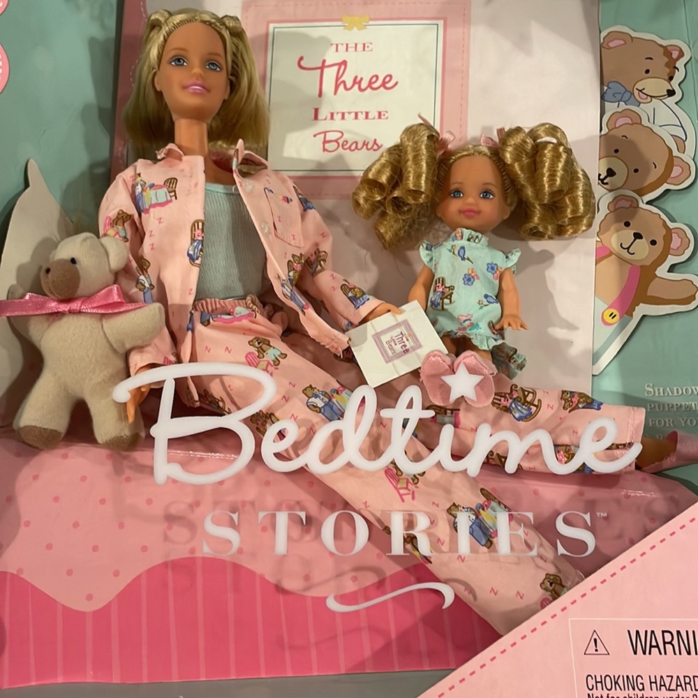 NWT 2000 Bedtime Stories Barbie & Kelly - The Three Little Bears Bedtime Story